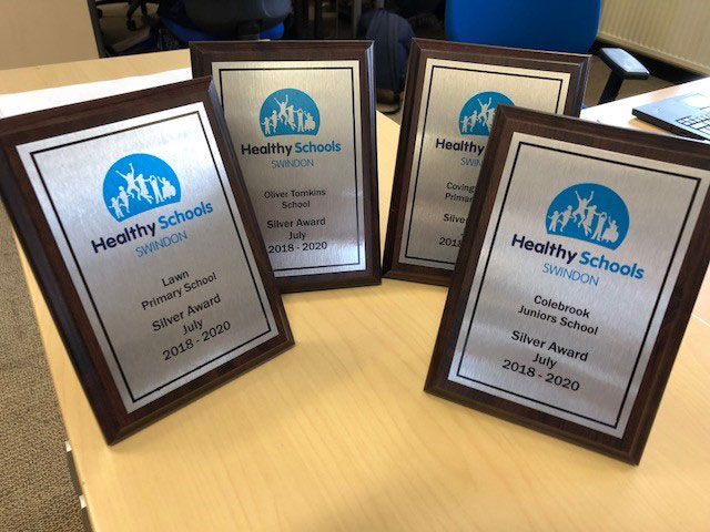 Silver Swindon Healthy School Award certificates