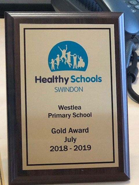 Gold Swindon Healthy Schools Award certificate